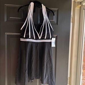 Elegant Black and White Women's Swim Dress